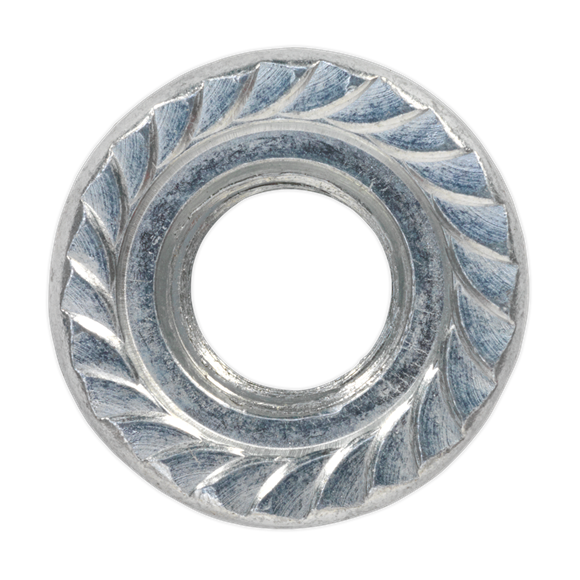 Sealey FN12 Flange Nut Serrated M12 Zinc Pack of 50