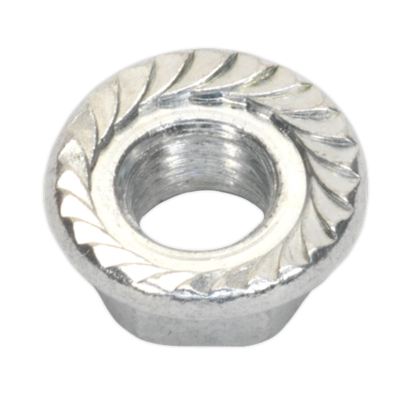 Sealey FN5 Flange Nut Serrated M5 Zinc Pack of 100