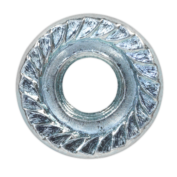 Sealey FN6 Flange Nut Serrated M6 Zinc Pack of 100