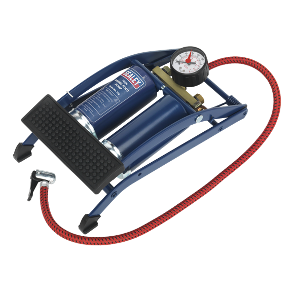 Sealey FP2 Foot Pump Twin Barrel