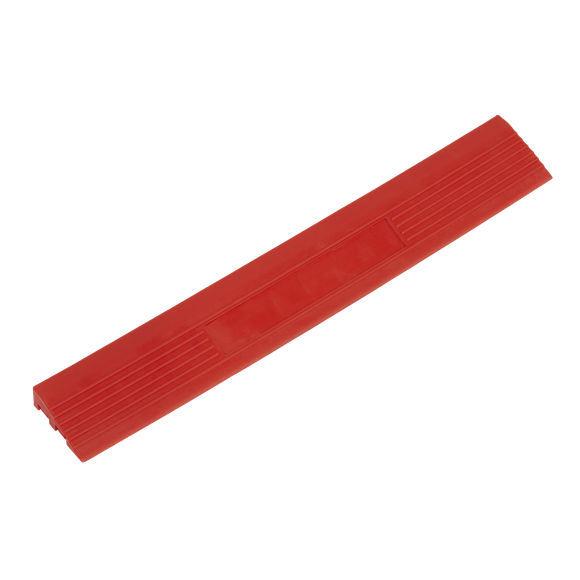 Sealey FT3ERM Polypropylene Floor Tile Edge 400 x 60mm Red Male - Pack of 6