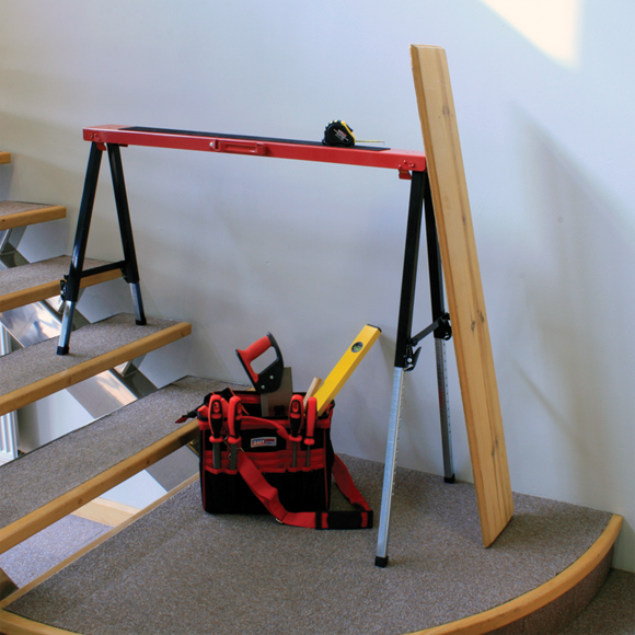 Sealey FTAL1 Fold Down Trestle with Adjustable Legs 150kg Capacity