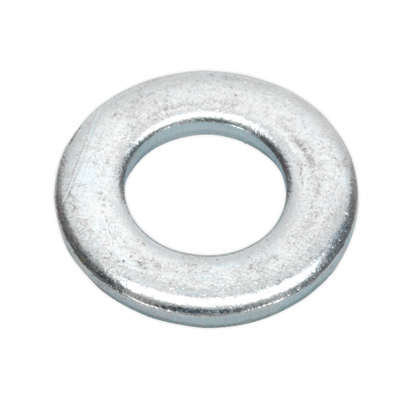 Sealey FWA1021 Flat Washer DIN 125 M10 x 21mm Form A Zinc Pack of 100