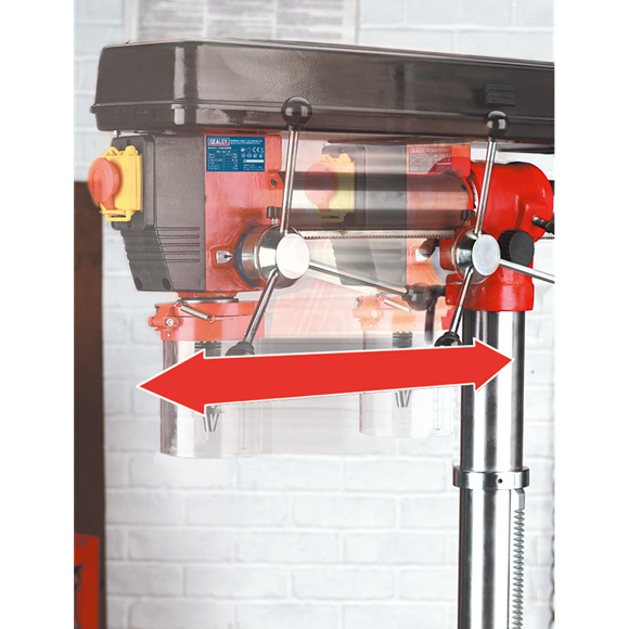 Sealey GDM790BR Radial Pillar Drill Bench 5-Speed 820mm Height 550W/230V