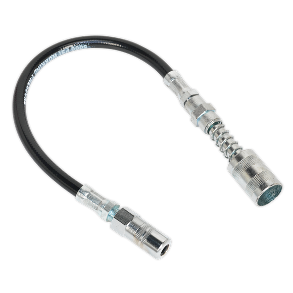 Sealey GGSF300 Rubber Delivery Hose with 4-Jaw Connector Flexible 300mm Quick Release Coupling