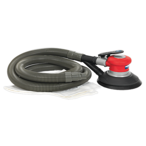 Sealey GSA06 Air Palm Random Orbital Sander Ø150mm Dust-Free Self-Contained