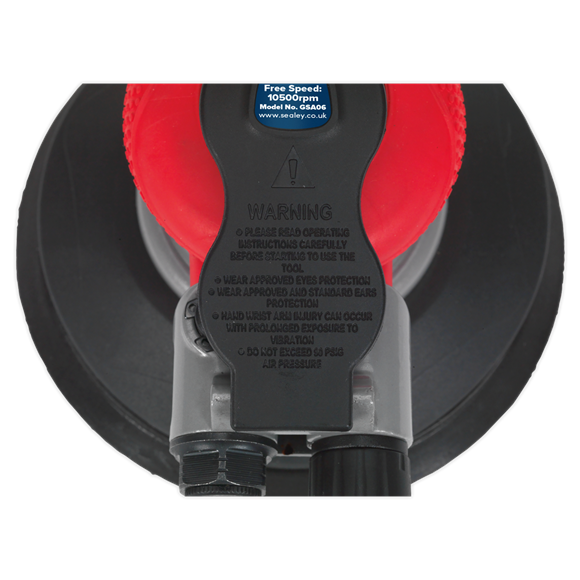 Sealey GSA06 Air Palm Random Orbital Sander Ø150mm Dust-Free Self-Contained