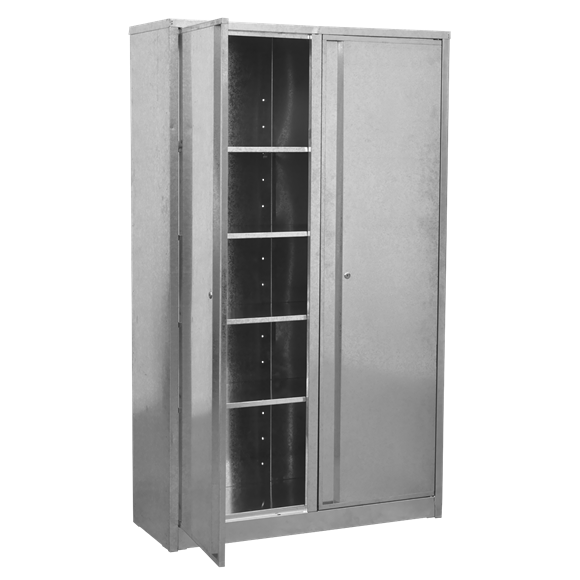Sealey GSC110385 Galvanized Steel Floor Cabinet 4-Shelf Extra-Wide