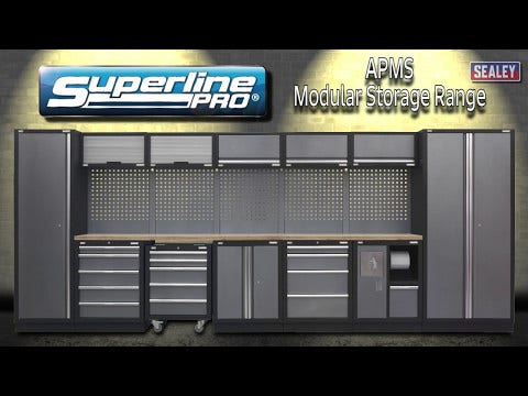 Sealey APMSSTACK11W Superline Pro 2.04m Storage System - Pressed Wood Worktop