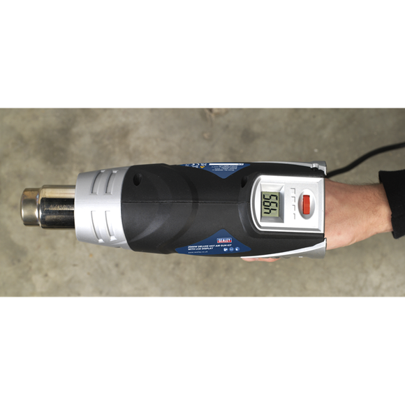 Sealey HS104K Deluxe Hot Air Gun Kit with LED Display 2000W 80-600°C