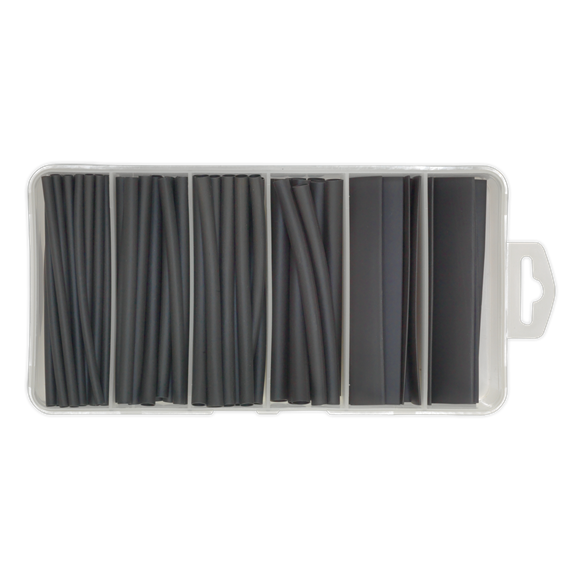 Sealey HST100B Heat Shrink Tubing Assortment 95pc 100mm Black