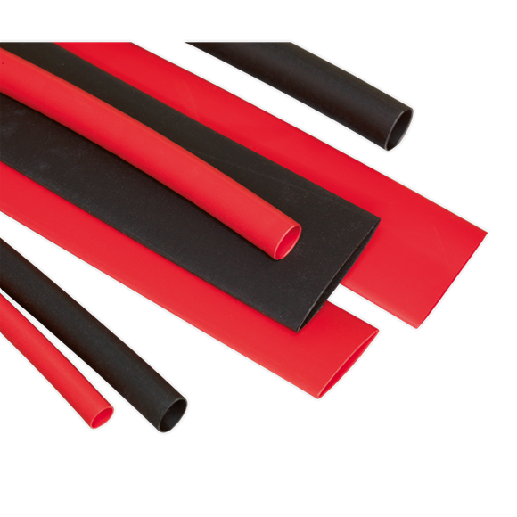 Sealey HST100BR Heat Shrink Tubing Assortment 95pc 100mm Black & Red
