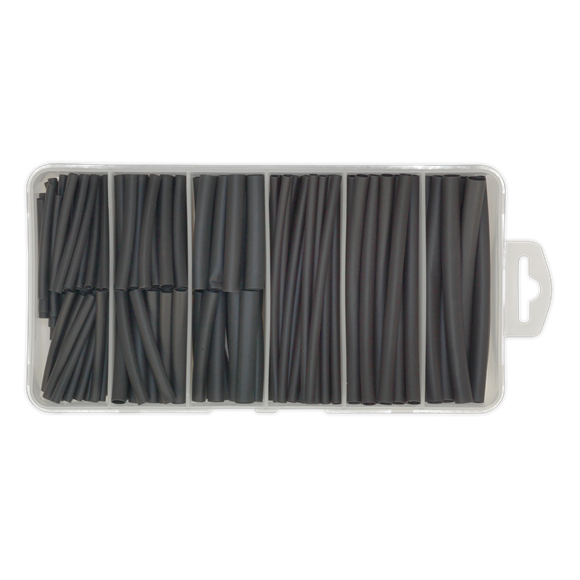 Sealey HST501B Heat Shrink Tubing Assortment 180pc 50 & 100mm Black