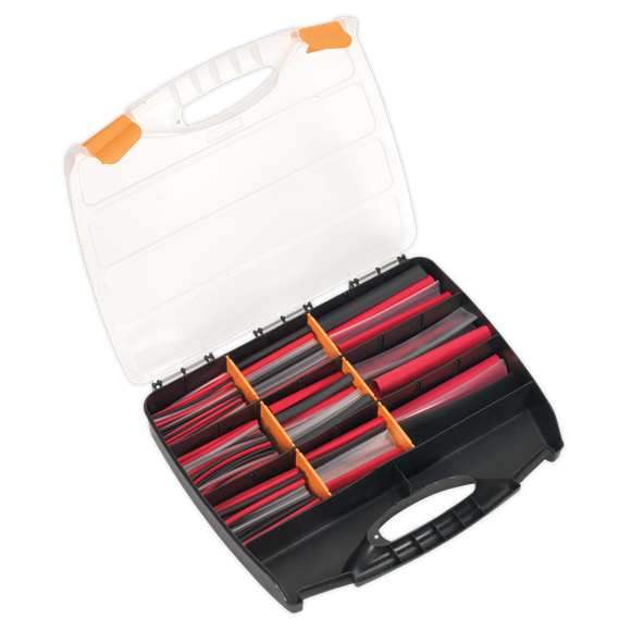 Sealey HSTAL261MC Heat Shrink Tubing Assortment 261pc Mixed Colours Adhesive Lined 100 & 150mm