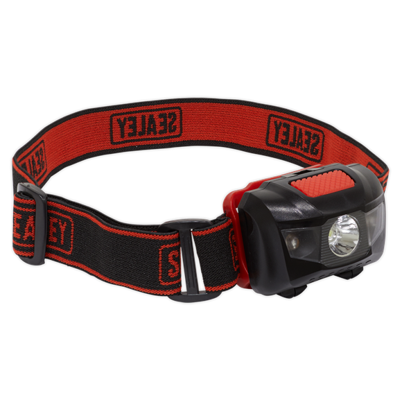 Sealey HT03LED Head Torch with Auto-Sensor 3W SMD & 2 Red LED