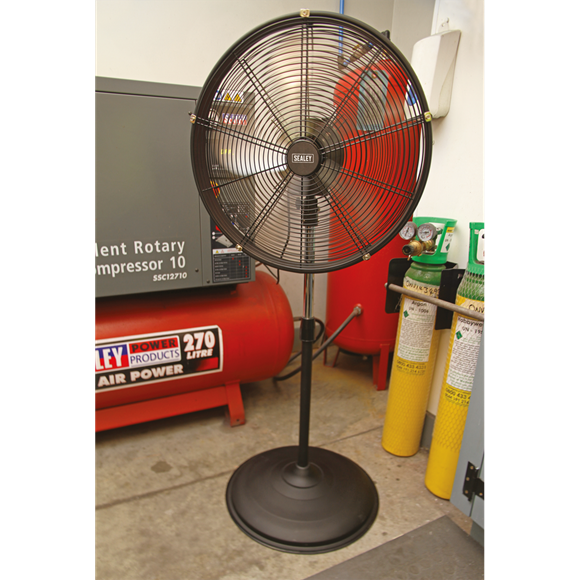 Sealey HVF20PO Industrial High Velocity Oscillating Pedestal Fan 20" 230V