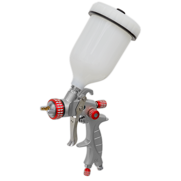 Sealey HVLP01 Premier Professional HVLP Gravity Feed Spray Gun 1.3mm Set-Up