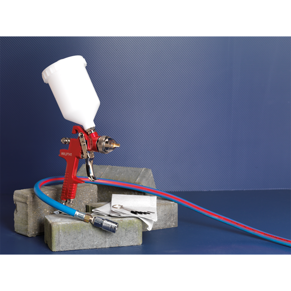 Sealey HVLP741 HVLP Gravity Feed Spray Gun 1.3mm Set-Up