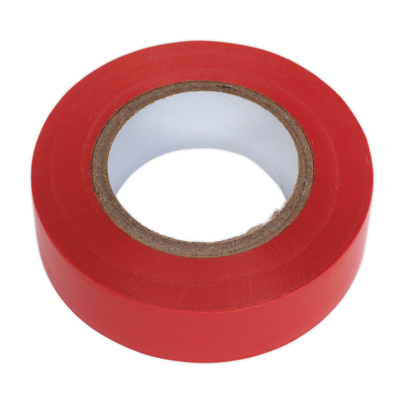 Sealey ITRED10 PVC Insulating Tape 19mm x 20m Red Pack of 10