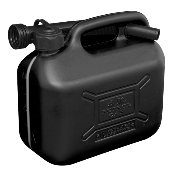 Sealey JC5B Fuel Can 5L - Black