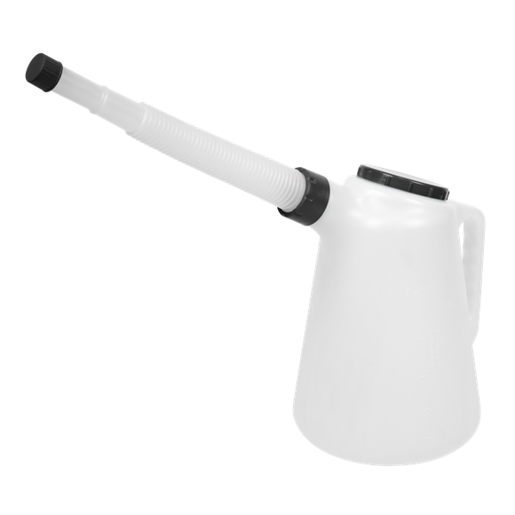 Sealey JDL5 Oil Container with Flexible Spout 5L - Black Lid