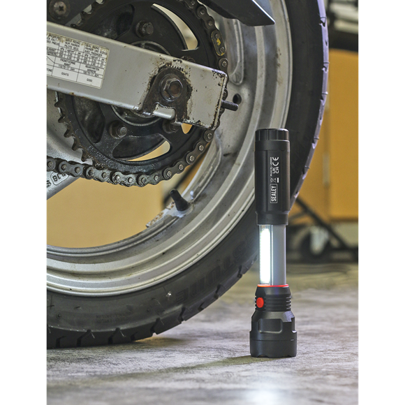 Sealey LED069 Torch/Inspection Light 3W COB & 3W LED 4 x AAA Cell