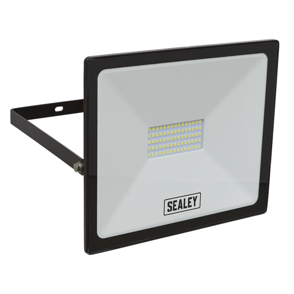 Sealey LED113 Extra-Slim Floodlight with Wall Bracket 50W SMD LED 230V