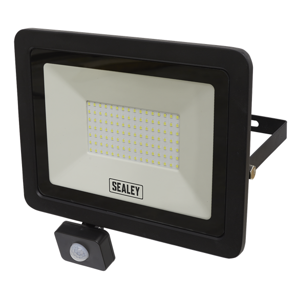 Sealey LED115PIR Extra-Slim Floodlight with PIR Sensor 100W SMD LED