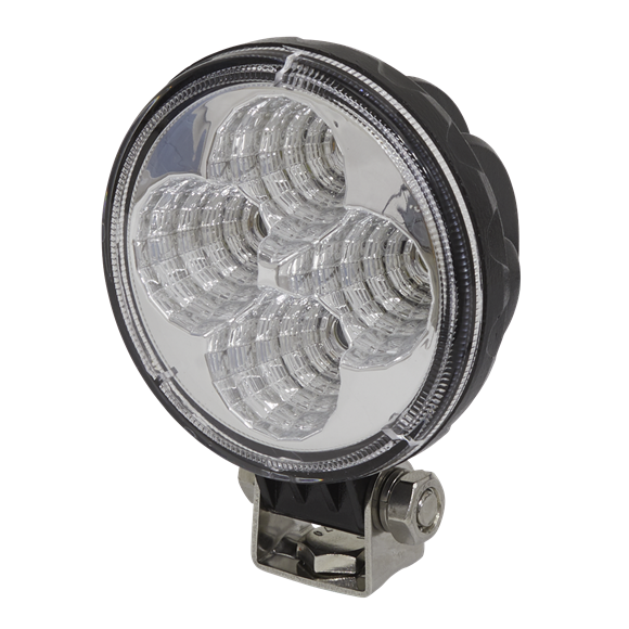 Sealey LED1R Round Work Light with Mounting Bracket 12W SMD LED Mini