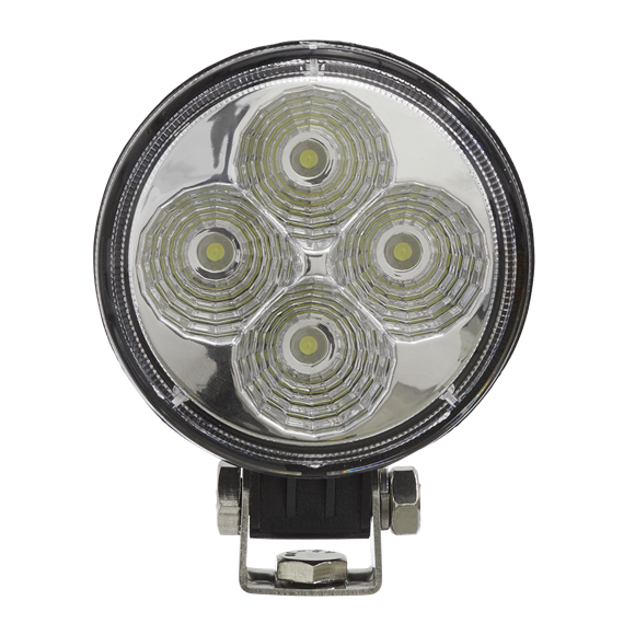 Sealey LED1R Round Work Light with Mounting Bracket 12W SMD LED Mini