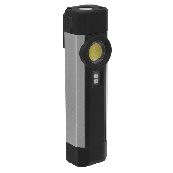 Sealey LED220UV Rechargeable Aluminium Pocket Light with UV 3W COB & 1 SMD LED