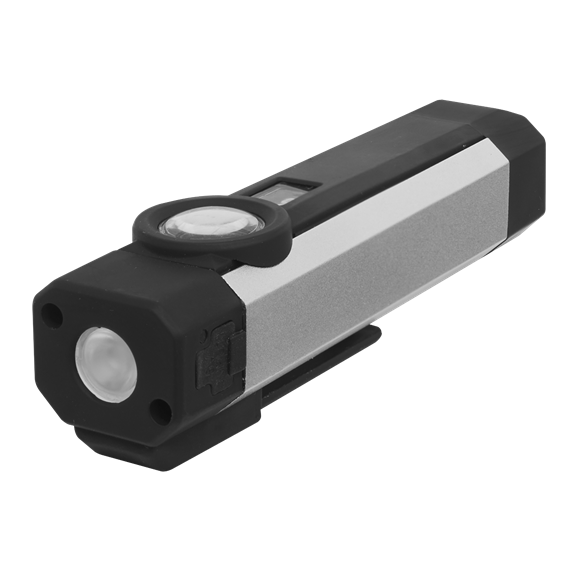 Sealey LED220UV Rechargeable Aluminium Pocket Light with UV 3W COB & 1 SMD LED