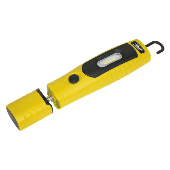 Sealey LED3602Y Rechargeable 360° Inspection Light 7 SMD & 3W SMD LED Yellow Lithium-ion