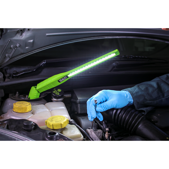 Sealey LED3604G Rechargeable 360° Slim Inspection Light 16 SMD & 1W SMD LED Green Lithium-ion