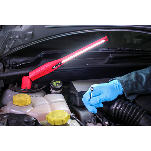 Sealey LED3604R Rechargeable 360° Slim Inspection Light 16 SMD & 1W SMD LED Red Lithium-ion