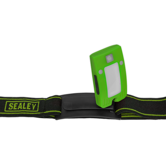 Sealey LED360HTG Rechargeable Head Torch 2W COB LED Auto-Sensor Green