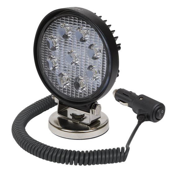 Sealey LED3RM Round Work Light with Magnetic Base 27W SMD LED