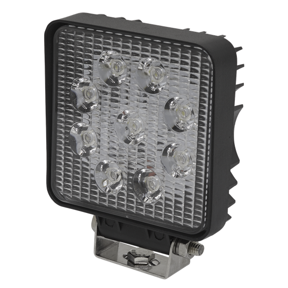 Sealey LED3S Square Work Light with Mounting Bracket 27W SMD LED