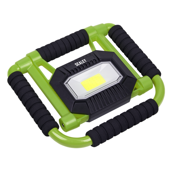 Sealey LEDFL10W Rechargeable Portable Fold Flat Floodlight 10W COB LED Lithium-ion