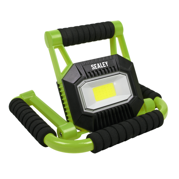 Sealey LEDFL10W Rechargeable Portable Fold Flat Floodlight 10W COB LED Lithium-ion