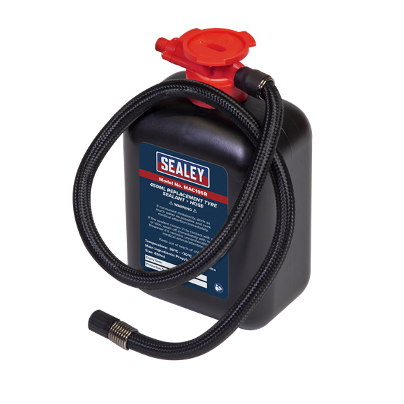 Sealey MAC10SR Replacement Tyre Sealant 450ml & Hose