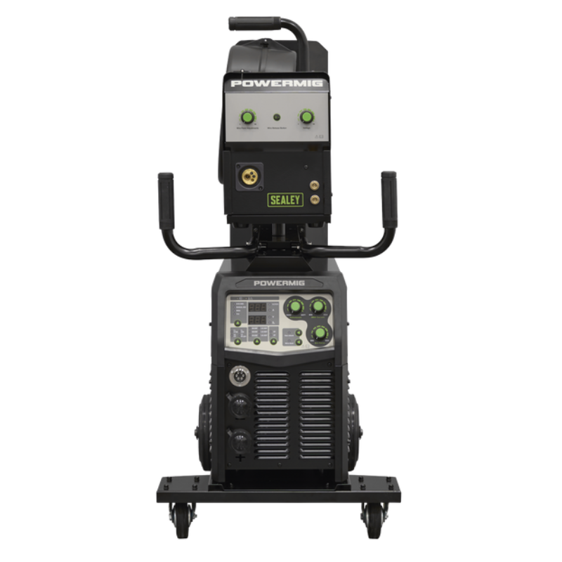Sealey POWERMIG500i 500A Professional Gas/Gasless MIG/TIG/MMA Inverter Welder With Portable Wire Feeder 400V 3ph