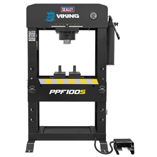 Sealey PPF100S Viking Air/Hydraulic Press 100 Tonne Floor Type with Sliding Ram and Foot Pedal
