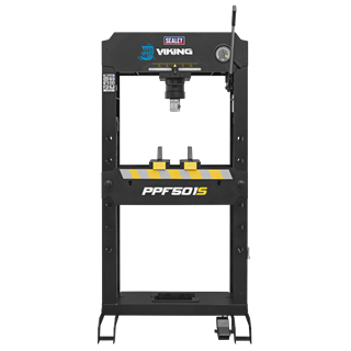 Sealey PPF501S Viking Air/Hydraulic Press 50 Tonne Floor Type with Sliding Ram and Foot Pedal