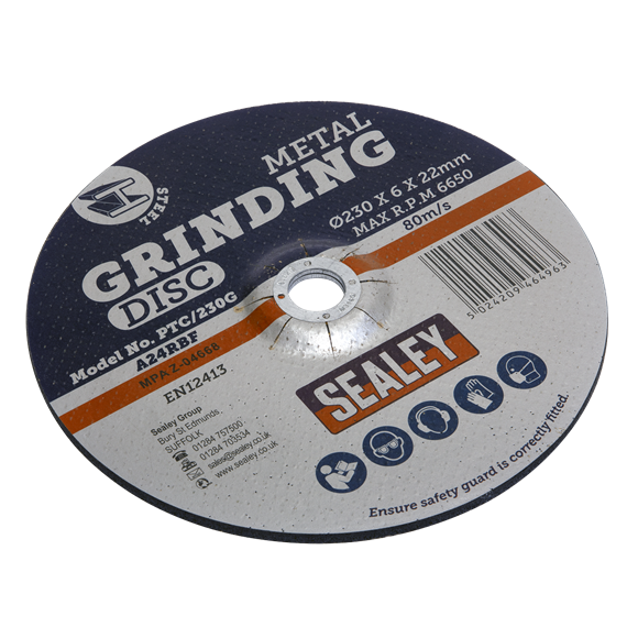 Sealey PTC/230G Grinding Disc Ø230 x 6mm 22mm Bore