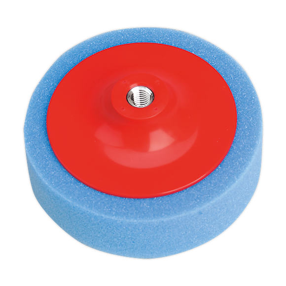 Sealey PTC/CH/M14-B 150 x 50mm Buffing & Polishing Foam Head M14 x 2mm - Blue/Medium