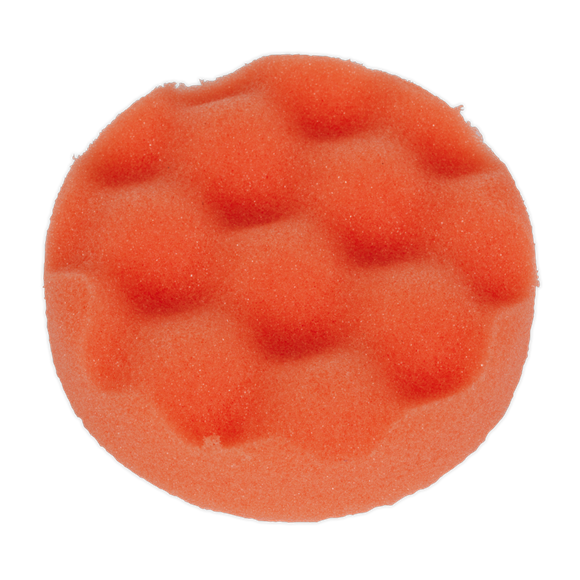 Sealey PTCCHW80O Hook-and-Loop Buffing & Polishing Foam Head 80 x 25mm - Orange/Firm