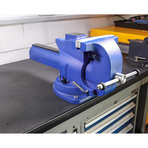 Sealey QAV200 Vice 200mm Quick Action Swivel Base Cast Iron