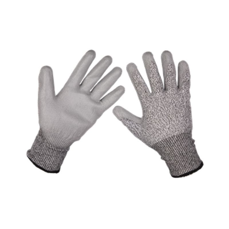 Sealey 9139L Anti-Cut PU Gloves (Cut Level C - Large) - Pair