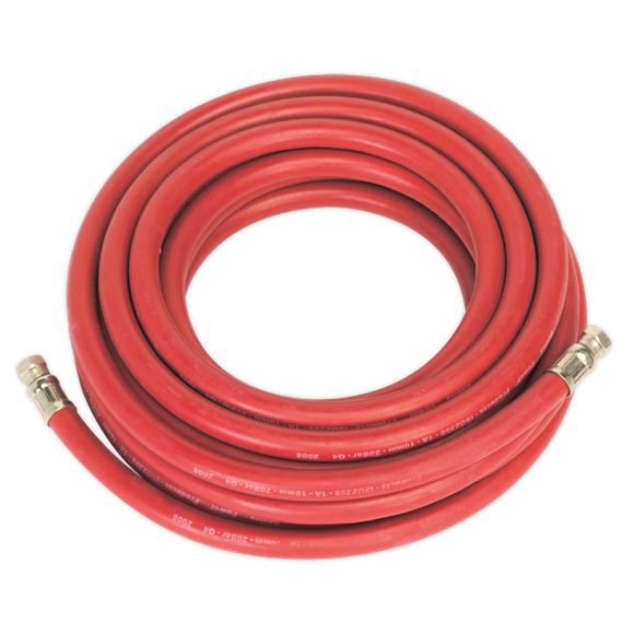 Sealey AHC1038 Air Hose with 1/4"BSP Unions 10m x 10mm